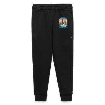 Art d’affiches de voyage vintage Chicago USA - Pantalon de survêtement enfant/adolescent premium - noir - Devant - AI Model Kid Male (0cm)