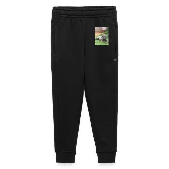 Grey Puppy on Green Grass - Kids’/Teens' Premium Sweatpants - black - Front - AI Model Kid Male (0cm)
