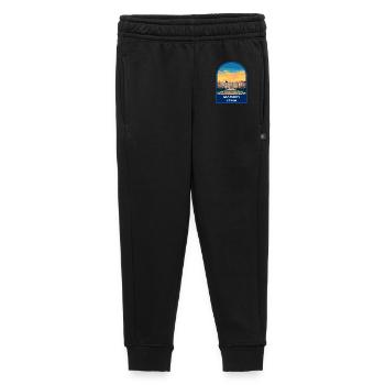 Madrid, Spanien Königspalast Retro Sonnenuntergang Reise-Badg - Kinder/Teenager Premium Sweathose - Schwarz - Vorne - AI Model Kid Male (0cm)