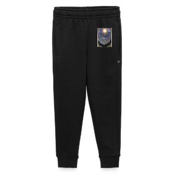 Kosmos als Verwandlung Lunar Night Floral - Kinder/Teenager Premium Sweathose - Schwarz - Vorne - AI Model Kid Male (0cm)