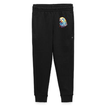 Budgie Polygon Bird Budgies - Kids’/Teens' Premium Sweatpants - black - Front - AI Model Kid Male (0cm)
