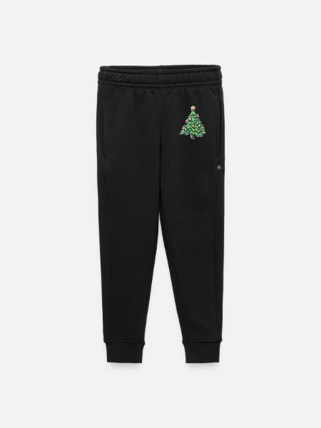 Festive Christmas Tree with Colourful Ornaments - Kids’/Teens' Premium Sweatpants - black