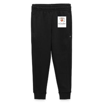 Heart Coffee Mug Tea Shirt Design - Kids’/Teens' Premium Sweatpants - black - Front - AI Model Kid Male (0cm)