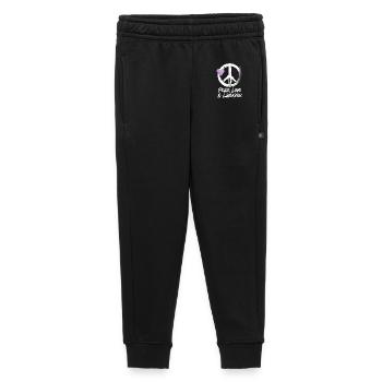 Love, Peace & Lavender - Kids’/Teens' Premium Sweatpants - black - Front - AI Model Kid Male (0cm)
