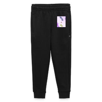 Minimalist Nature-inspired Leaf Design - Kids’/Teens' Premium Sweatpants - black - Front - AI Model Kid Male (0cm)