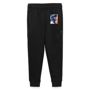 Géométrique Néon Portrait Joueur de Baseball - Pantalon de survêtement enfant/adolescent premium - noir - Devant - AI Model Kid Male (0cm)