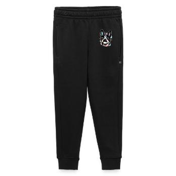 Boston Terrier - Pantalon de survêtement enfant/adolescent premium - noir - Devant - AI Model Kid Male (0cm)