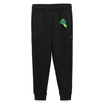 Grüner Dino Cartoon Motiv - Kinder/Teenager Premium Sweathose - Schwarz - Vorne - AI Model Kid Male (0cm)