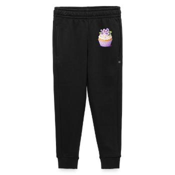 Veilchen Cupcake mit Blüten Dekor Illustration - Kinder/Teenager Premium Sweathose - Schwarz - Vorne - AI Model Kid Male (0cm)