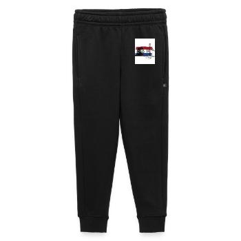 Niederländische Skyline mit Löwe und Windmühle - Kinder/Teenager Premium Sweathose - Schwarz - Vorne - AI Model Kid Male (0cm)