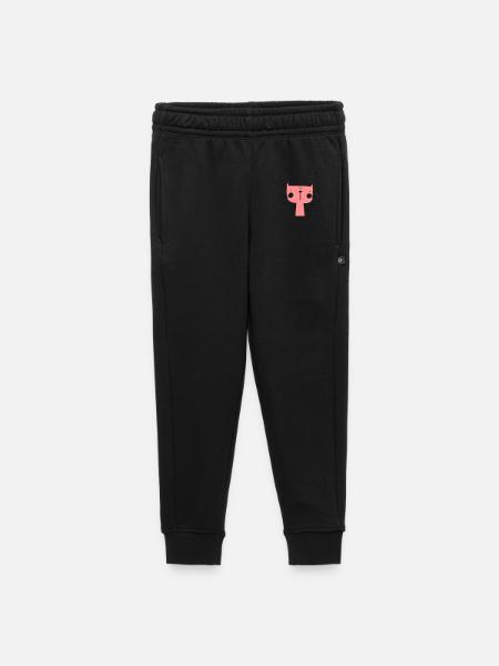 Katze mit Herzen - Kinder/Teenager Premium Sweathose - Schwarz