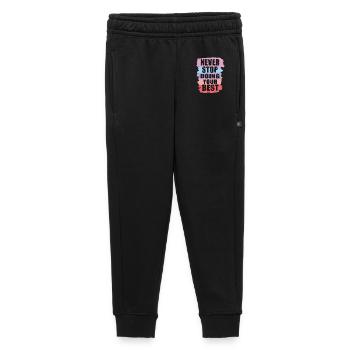 Motivierendes Design mit Farbblock-Textgestaltung - Kinder/Teenager Premium Sweathose - Schwarz - Vorne - AI Model Kid Male (0cm)