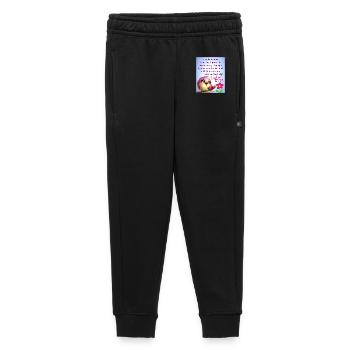 Morning Bird Joy - Kids’/Teens' Premium Sweatpants - black - Front - AI Model Kid Male (0cm)