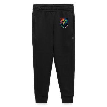 Geometric Bear: Farbenfroher Low Poly-Stil - Kinder/Teenager Premium Sweathose - Schwarz - Vorne - AI Model Kid Male (0cm)