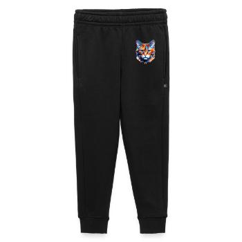 Cat, Polygon, Cats, Tomcat, Domestic Cat, Shorthair - Kids’/Teens' Premium Sweatpants - black - Front - AI Model Kid Male (0cm)