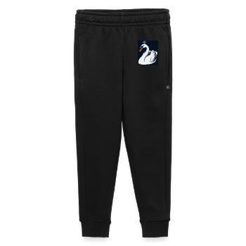 Cygne - Pantalon de survêtement enfant/adolescent premium - noir - Devant - AI Model Kid Male (0cm)