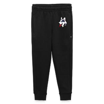 Husky head with red tongue - Kids’/Teens' Premium Sweatpants - black - Front - AI Model Kid Male (0cm)
