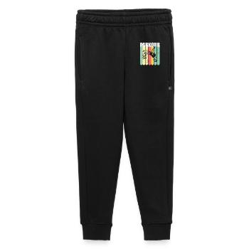 Parkour Retro - Kinder/Teenager Premium Sweathose - Schwarz - Vorne - AI Model Kid Male (0cm)