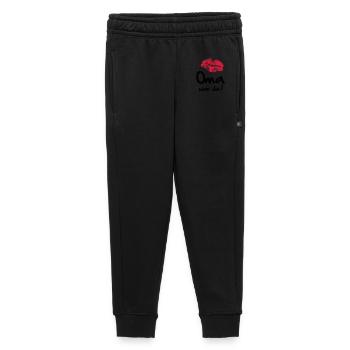 Baby Kinder Oma Kuss Omi Küssen - Kinder/Teenager Premium Sweathose - Schwarz - Vorne - AI Model Kid Male (0cm)