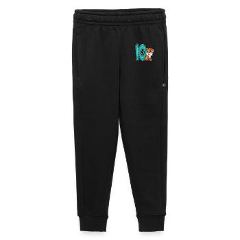 10 ans - 10 ans - Anniversaire d’enfant - Pantalon de survêtement enfant/adolescent premium - noir - Devant - AI Model Kid Male (0cm)