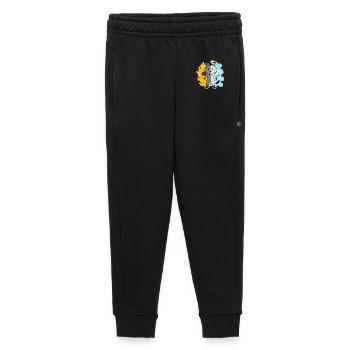 Cat breed American Bobtail - Angel and Devil - Kids’/Teens' Premium Sweatpants - black - Front - AI Model Kid Male (0cm)