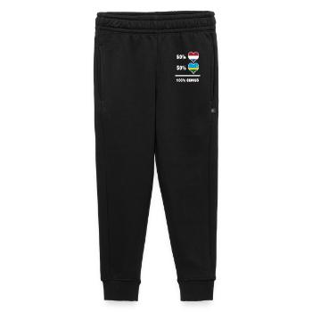 Rwanda and the Netherlands genius / gift - Kids’/Teens' Premium Sweatpants - black - Front - AI Model Kid Male (0cm)