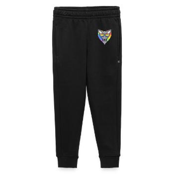 Gay Rainbow - Cat with glasses - Sphynx - Kids’/Teens' Premium Sweatpants - black - Front - AI Model Kid Male (0cm)
