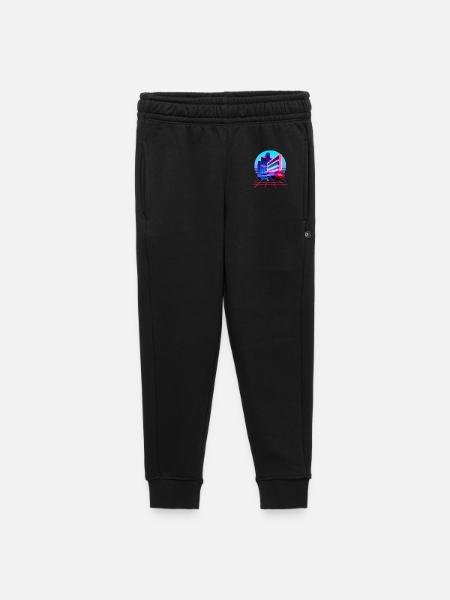 Retro Wave 80s Skyline Electro-Wave Vaporwave - Kids’/Teens' Premium Sweatpants - black