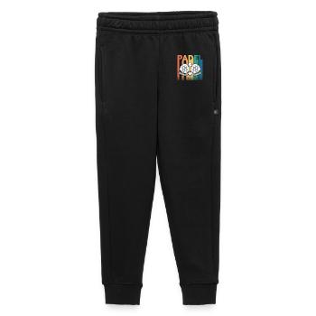 Padel Tennis Rétro Vintage - Pantalon de survêtement enfant/adolescent premium - noir - Devant - AI Model Kid Male (0cm)