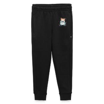 Es ist Zeit aufzuwachen, Katzenhumor! - Kinder/Teenager Premium Sweathose - Schwarz - Vorne - AI Model Kid Male (0cm)