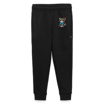Cat with bow tie - Kids’/Teens' Premium Sweatpants - black - Front - AI Model Kid Male (0cm)