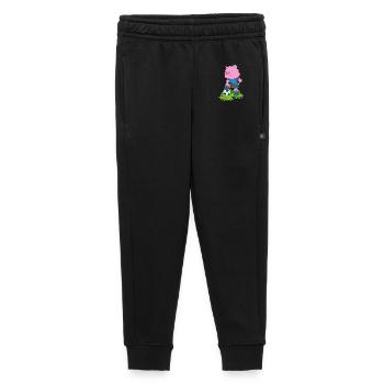 Cochon Joueur de football Football - Pantalon de survêtement enfant/adolescent premium - noir - Devant - AI Model Kid Male (0cm)