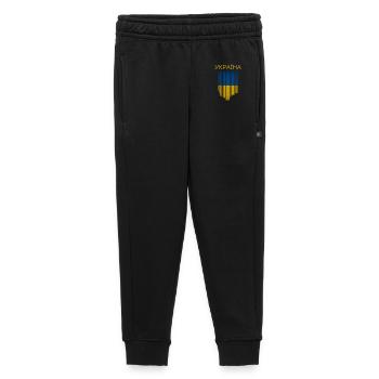 Ukrainian flag, Ukrainian pride - Kids’/Teens' Premium Sweatpants - black - Front - AI Model Kid Male (0cm)