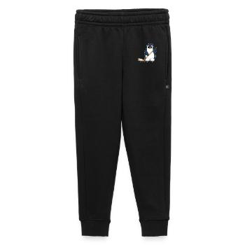 Penguin Hockey Stick de hockey sur glace - Pantalon de survêtement enfant/adolescent premium - noir - Devant - AI Model Kid Male (0cm)