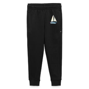 Sailboat Graphics - Kids’/Teens' Premium Sweatpants - black - Front - AI Model Kid Male (0cm)