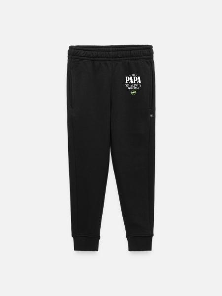 Bei Papa schmeckts am besten - Kinder/Teenager Premium Sweathose - Schwarz - Vorne