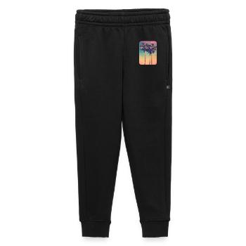 Palm Tree Sunset Summer Sun - Kids’/Teens' Premium Sweatpants - black - Front - AI Model Kid Male (0cm)