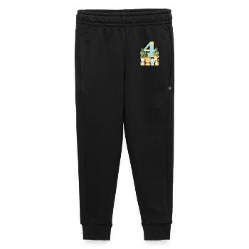 Jungle Animals Children's Birthday 4 Year Gift - Kids’/Teens' Premium Sweatpants - black - Front - AI Model Kid Male (0cm)