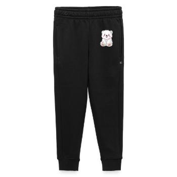 Polar Bear Illustration – Arctic Animal Motif - Kids’/Teens' Premium Sweatpants - black - Front - AI Model Kid Male (0cm)