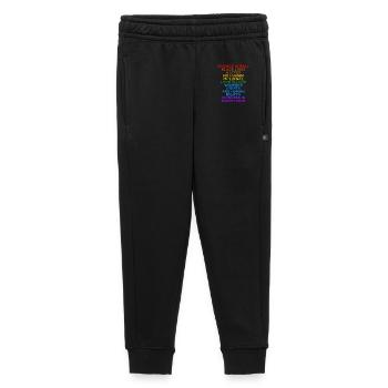 Social Justice Love Equality Human Rights  - Kids’/Teens' Premium Sweatpants - black - Front - AI Model Kid Male (0cm)