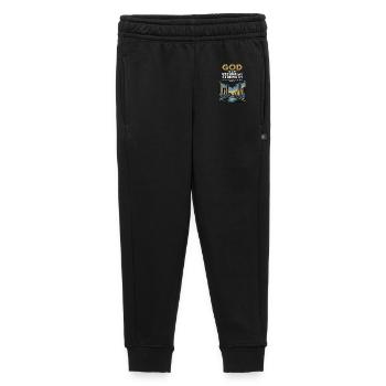 Gott ist unsere Zuflucht und Stärke – Psalm 46:1 - Kinder/Teenager Premium Sweathose - Schwarz - Vorne - AI Model Kid Male (0cm)