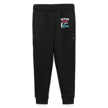Fire in My Heart Par in My Veins Golf Passion - Kids’/Teens' Premium Sweatpants - black - Front - AI Model Kid Male (0cm)
