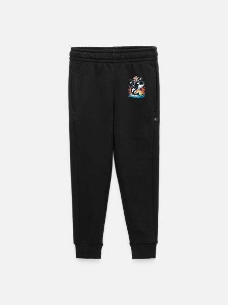 Cow-boy squelette sur la scène des vagues d’orque - Pantalon de survêtement enfant/adolescent premium - noir - Devant