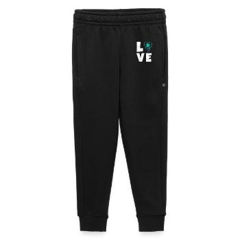 Logo d’amour animal avec patte cœur - Pantalon de survêtement enfant/adolescent premium - noir - Devant - AI Model Kid Male (0cm)