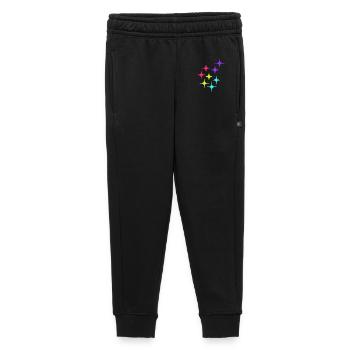 Colorful star sparkle pattern - Kids’/Teens' Premium Sweatpants - black - Front - AI Model Kid Male (0cm)