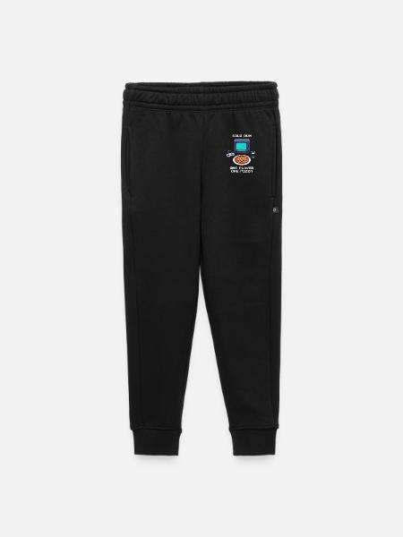 Course en solo : un joueur, une pizza | Jeu solo - Pantalon de survêtement enfant/adolescent premium - noir - Devant