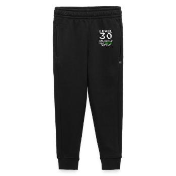 Niveau 30 débloqué - Pantalon de survêtement enfant/adolescent premium - noir - Devant - AI Model Kid Male (0cm)