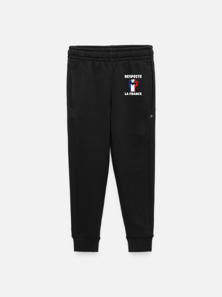Respecte la France - Pantalon de survêtement enfant/adolescent premium - noir - Devant