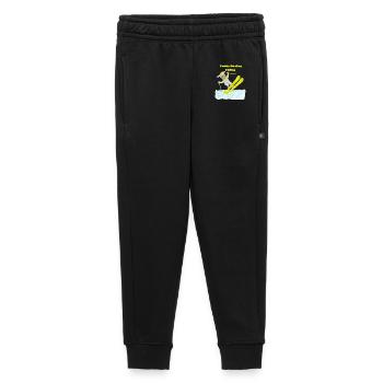 Âne punk qui skie, personnage de dessin animé, jaune, vert - Pantalon de survêtement enfant/adolescent premium - noir - Devant - AI Model Kid Male (0cm)
