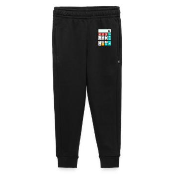 Retro Color-Block Calculator - Kids’/Teens' Premium Sweatpants - black - Front - AI Model Kid Male (0cm)